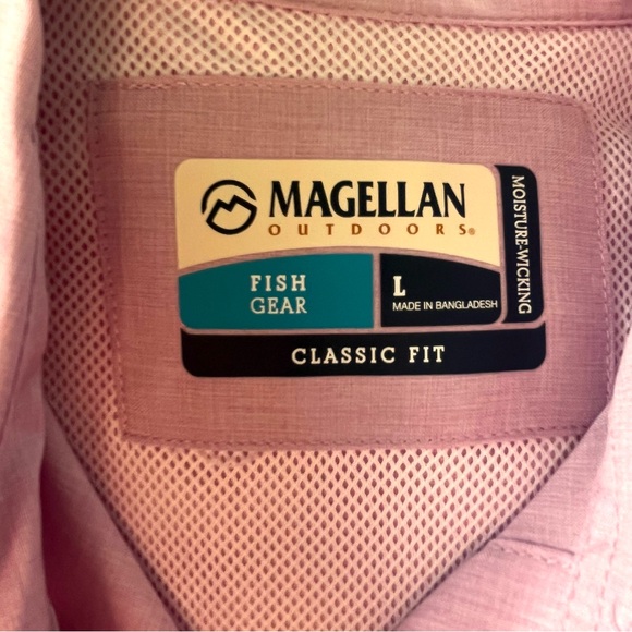 Magellan Outdoors Women’s Fish Gear Classic Fit Short Sleeved Button Down Large - Picture 4 of 7
